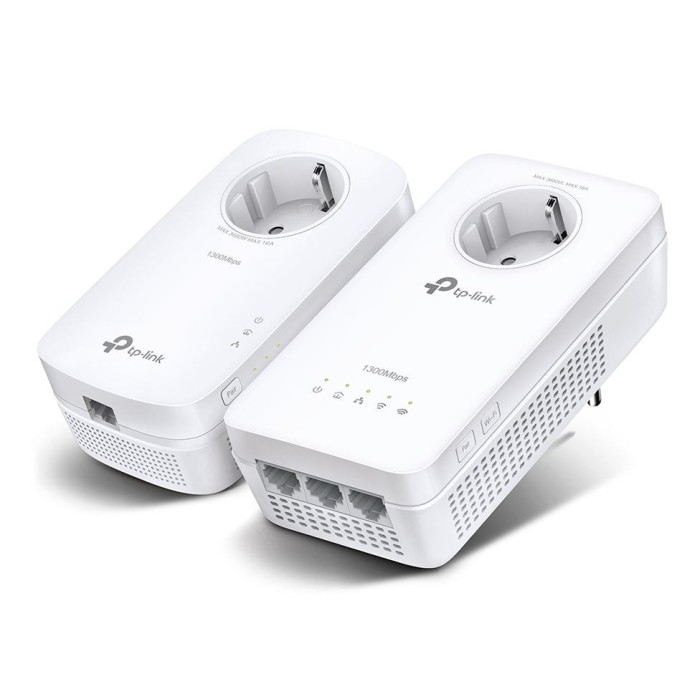 KIT Amplificator Powerline TP-Link 1300Mbps, 3 x Gigabit LAN, 1 x Sucko, Dual Band AC1200, &quot;TL-WPA8631P KIT&quot; (timbru verde 2 lei)