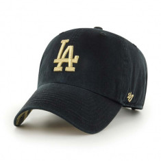 47brand șapcă de baseball din bumbac MLB Los Angeles Dodgers culoarea negru, cu imprimeu