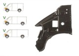 Dublura aripa fata Mercedes Sprinter (W901-905), 04.2000-12.2002, parte montare partea stanga, metal, element interior, 506301-2, Aftermarket