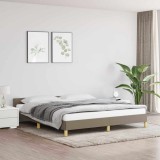 Cumpara ieftin Cadru de pat fără saltea, gri taupe, 180x200 cm, textil