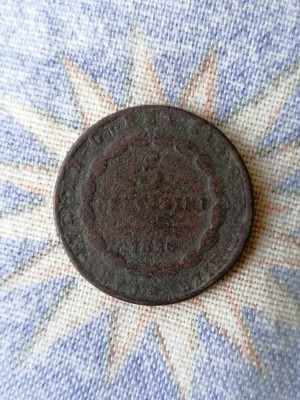 Moneda Sardinia 5 Centesimi 1826. foto