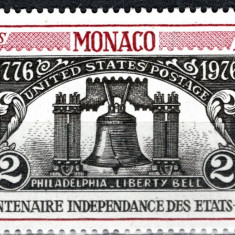 C4832 - Monaco 1976 - Bicentenarul SUA neuzat,perfecta stare