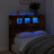 vidaXL Tăblie de pat cu LED, stejar fumuriu, 120x18,5x103,5 cm, lemn