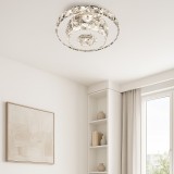Aplica Led Cristal Moderna Cu Telecomanda, 46W, &Oslash;25Cm, Lumina Reglabila 3500K-6500K
