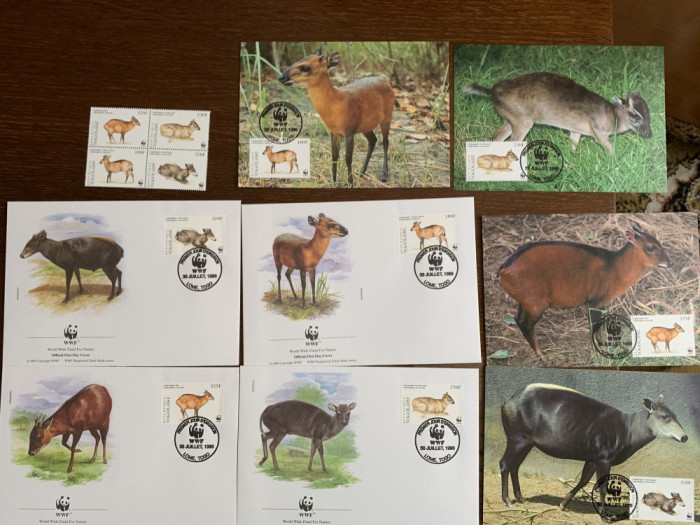 togo - serie 4 timbre MNH, 4 FDC, 4 maxime, fauna wwf
