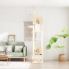 VidaXL Ansamblu pisici din podea până la tavan, crem, 277-303 cm
