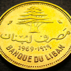 Moneda exotica 10 PIASTRES - LIBAN, anul 1969 * cod 2222 = A.UNC