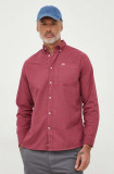 Cumpara ieftin Pepe Jeans camasa din bumbac Fabio barbati, culoarea roz, cu guler button-down, regular