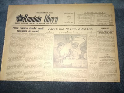 ZIARUL ROMANIA LIBERA 27 IANUARIE 1955 foto