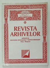 REVISTA ARHIVELOR , EDITATA DE ASOCIATIA ARHIVISTILOR &#039; DAVID PRODAN &#039; CLUJ - NAPOCA , NR. 1- 2 , 1995
