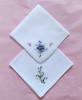 Lot de 2 batiste Vintage cu broderie manuala cu flori - Petite Point