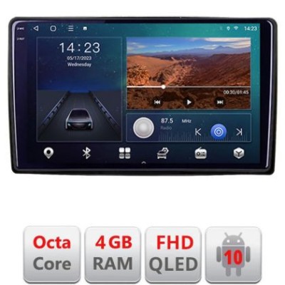 Navigatie universala 2din-2 Android Ecran QLED octa core 4+64 carplay android auto KIT-2din-2+EDT-E309V3 CarStore Technology foto