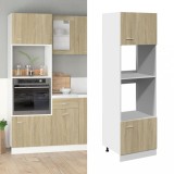 vidaXL Dulap cuptor microunde &ldquo;Lyon&rdquo;, stejar Sonoma, 60 x 57 x 207 cm