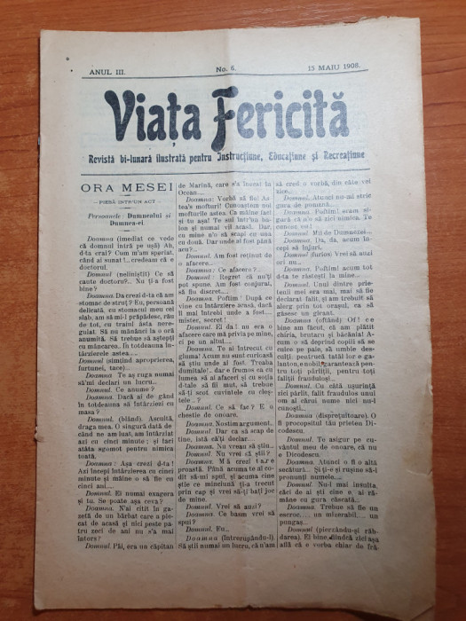 revista viata fericita 15 mai 1908-revista pt educatie si recreatie