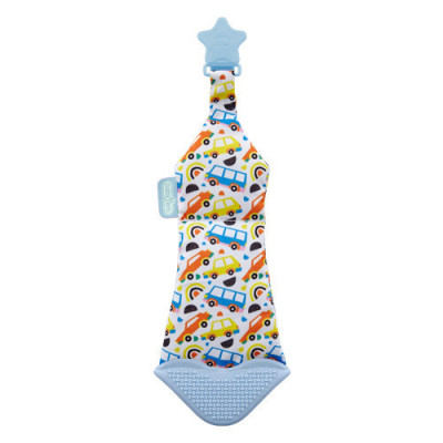 Cravata bebelusi cu accesoriu de dentitie BabyJem (Culoare: Bleu) foto