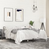 Cadru Pat vidaXL Gri Sonoma 160x200 cm Lemn Metalic Tablie Suport Saltea