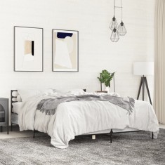 vidaXL Cadru de pat, gri sonoma, 160x200 cm, lemn prelucrat și metal 3280055