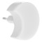 Lampa de veghe cu LED, model semiluna, alimentare la priza, cu senzor de miscare, 0.5W, 55x62x65 mm, plastic, Alb