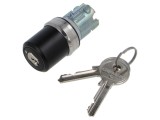 Comutator rotativ cu cheie 22mm Siemens 3SU1050-5BF01-0AA0, 2 poziții, negru
