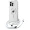 Husa MagSafe pentru Apple iPhone 16, Karl Lagerfeld, IML Crossbody Choupette&#039;s Head with Strap, Transparenta