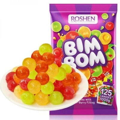 Roshen Bim Bom Dropsuri cu Umplutura de Fructe Asortate 1Kg MGR3799 foto