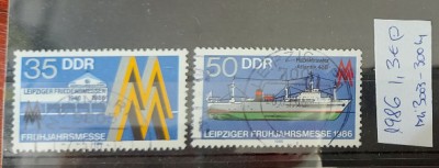TS21 - Timbre serie DDR 1986 Mi 3003-3004 Maritim foto