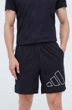 Adidas Performance pantaloni scurți de antrenament Train Icons Big Logo culoarea negru