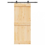 Ușă glisantă cu set de feronerie 85x210 cm, lemn masiv de pin
