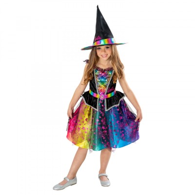 Costum Barbie vrajitoare pentru fete 5-6 ani 110 - 116 cm foto