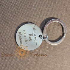 Breloc gravat din otel inoxidabil , , zSolo las mejores tias ascienden a madrinas, , cadou pentru nasa