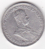 UNGARIA 1 Corona Franz Joseph I Commemorative Millennium 1896