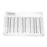 Set de 5 unități: Bit de diamond pentru cuticule, flacără, br&acirc;u roșu 257/018R