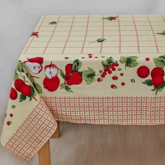 Fata de masa pentru 6 persoane, Pears, bumbac 100%, 180x150cm, multicolor