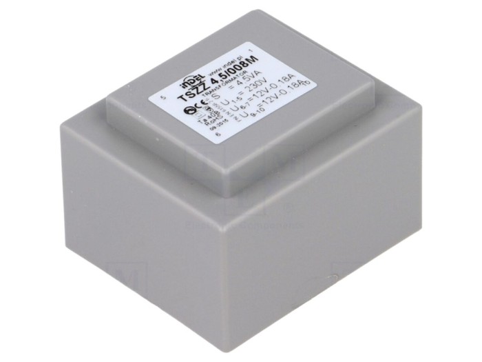 Transformator &icirc;ncapsulat PCB 4,5VA 230V 12V