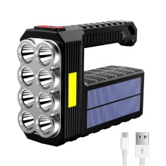 Lanterna de mana SD623, 8LED, COB, incarcare solara, USB, 20W