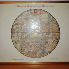 Mappa Mundi harta Ebstorf medievala a lumii Tara Sfanta Ierusalim rama protectie