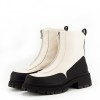 Ghete bej cu fermoar in fata BM63 112, 39 - 41