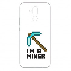 Husa compatibila cu Huawei Mate 20 Lite Silicon Gel Tpu Model Minecraft Miner