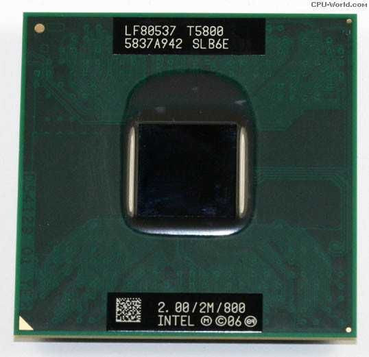 Procesor laptop Intel Core 2 Duo T5800 2M Cache, 2.00 GHz, 800 MHz FSB
