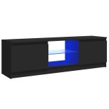 Cumpara ieftin Comoda TV cu lumini LED, negru, 120x30x36 cm