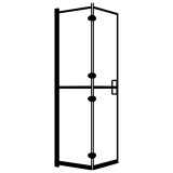 Cumpara ieftin Cabina de dus pliabila, negru, 100x140 cm, ESG