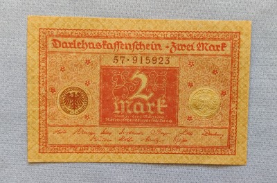 Germania - Set bancnote 1 și 2 Mark / mărci (1920) s923 / s196 foto