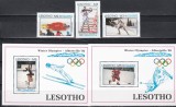 Lesotho 1992 - Jocurile Olimpice, Albertville, Serie + 2 Colite, MNH, Nestampilat
