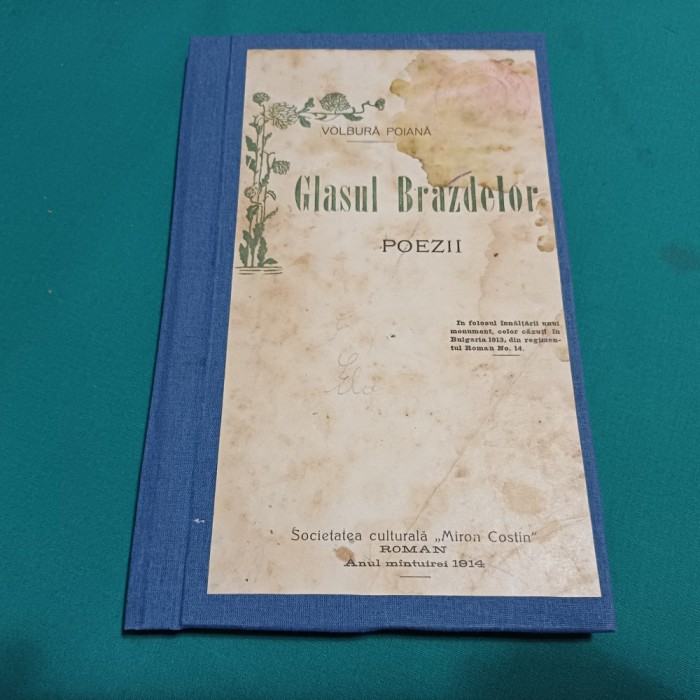 GLASUL BRAZDELOR * POEZII / VOLBURĂ POIANĂ* SEMNĂTURA AUTOR / 1914 *42