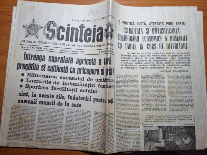 scanteia 3 martie 1976-art. craiova,bai publice la sate,art. jud galati