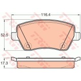 Set placute frana Trw GDB2017, parte montare : Punte fata