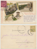 Posta locala Paltinis Hohe Rinne 1903 timbru 2 heller dt. circulat pe ilustrata, Stampilat
