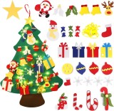Brad de Craciun cu ornamente detasabile SALCAR, LED, pasla, multicolor, 77 x 100 cm