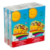 șervețele Nazale, Fiorevita, Autobuz școlar, 3 Straturi, Set 4 Bucăți, Multicolor