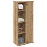vidaXL Dulap de baie cu suport role, stejar artizanal, 39x22x90 cm